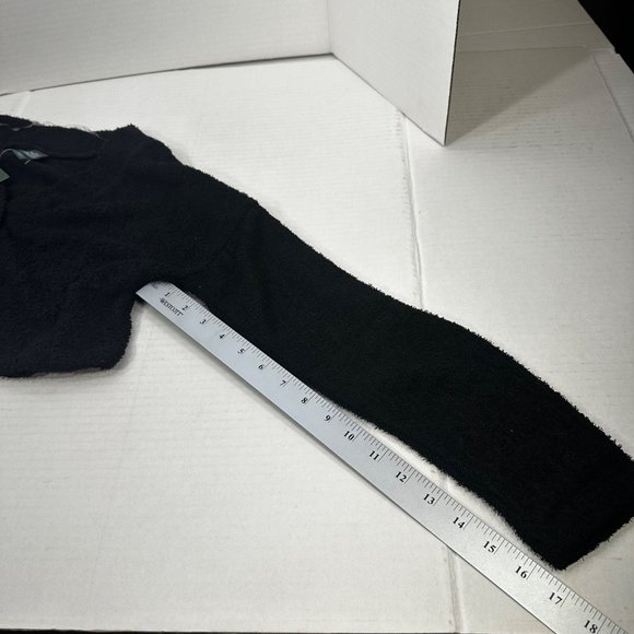 2 Piece Wild Fable Women's Small Black Crop Sweater And Blue Ribbed T-Shirt - Picture 11 of 16